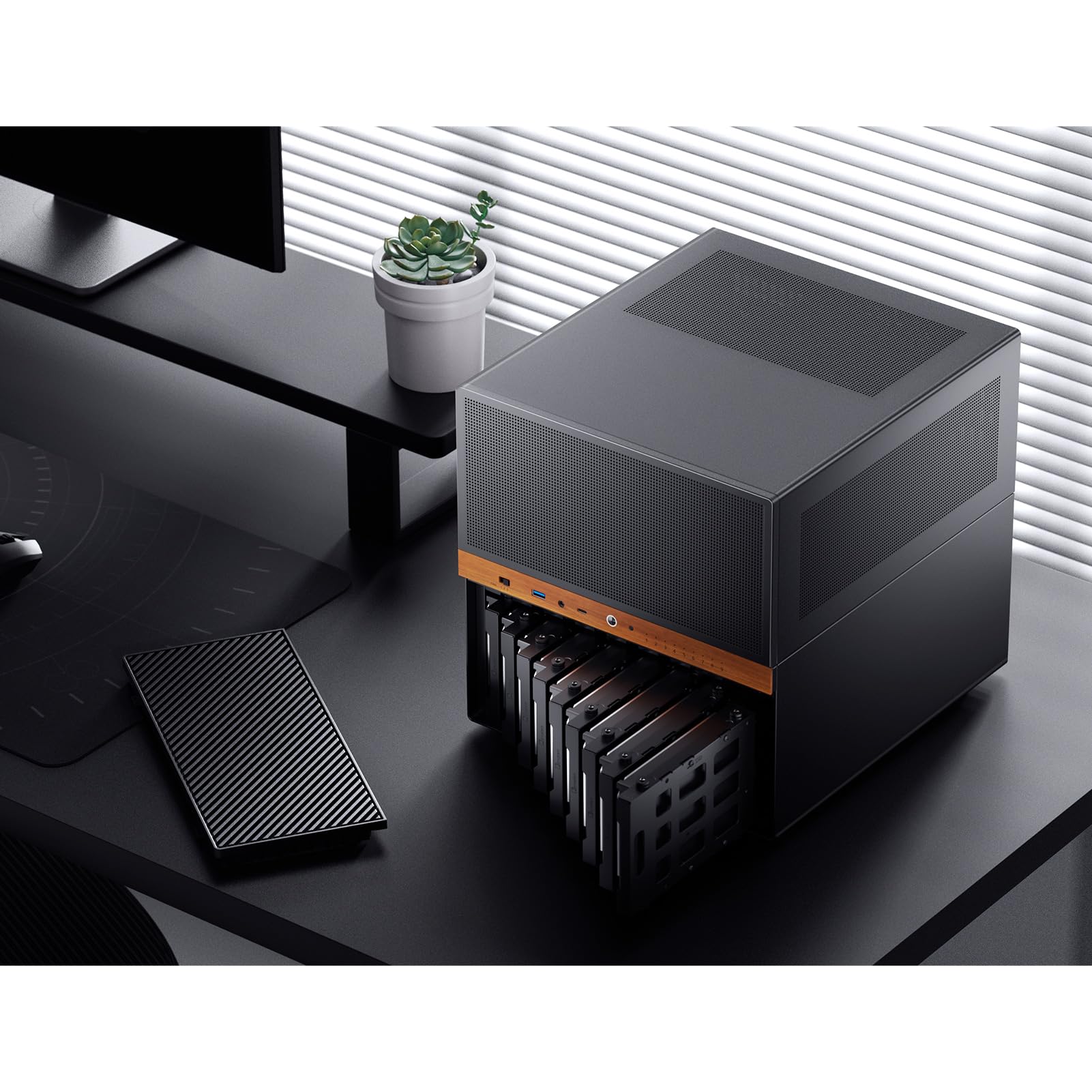 Amazon.co.jp: JONSBO N6 NASケース、Micro ATX PCケース、9HDD/SSD